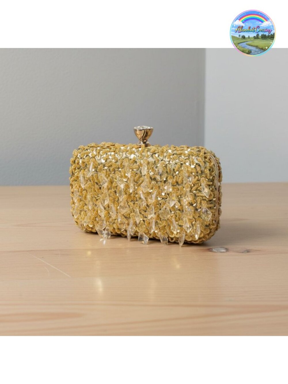 Embroidered Beaded Sequin Clutch Evening Bag Wedding Party Purse